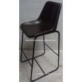 Industrial Urban Leather Bar Chair Maroon Color Seat